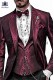 Bordeaux fashion waistcoat in polyester jacquard fabric