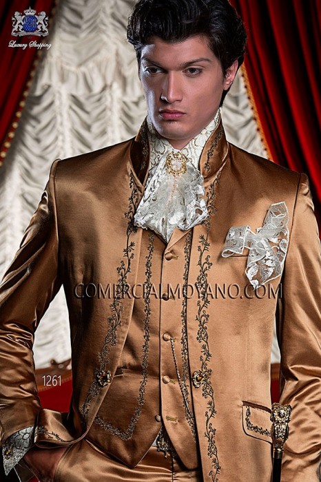 Gold satin period waistcoat