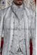 Pearl gray brocade period waistcoat