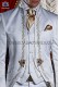White period waistcoat in satin fabric