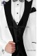 Black shantung silk waistcoat