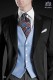 Light blue waistcoat with contrast piping