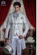 Baroque Italian white wedding suit