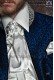 Bräutigam Anzug, blau, aus Damast Stoffen mit Posamenten 1285 Mario Moyano