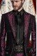 Baroque Italian burgundy/black wedding suit