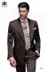 Italian brown pinstripe fashion suit