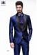 Traje de moda italiano shantung azul 1092 Ottavio Nuccio Gala