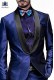 Italian blue shantung fashion suit