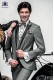 Italian gray fashion vested suit