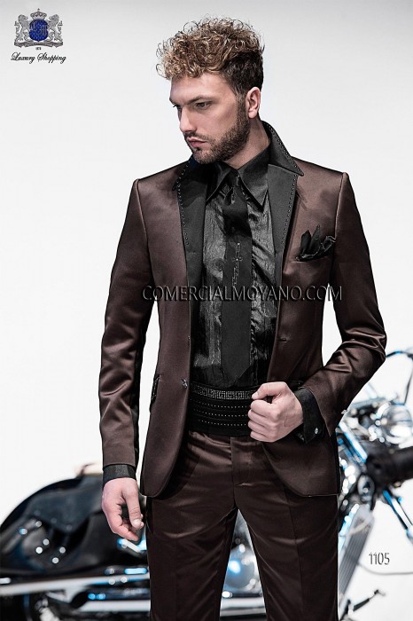 Italian brown fashion suit