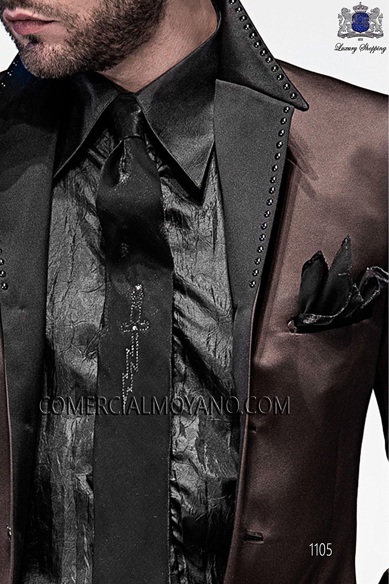 Italian emotion brown men wedding suit, model: 1105 Mario Moyano Emotion Collection