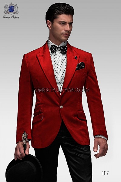 red satin fashion jacket
