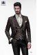 Italian brown damask fashion jacket