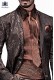 Italian brown jacquard fashion jacket