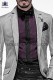Italian gray silk jacquard fashion jacket