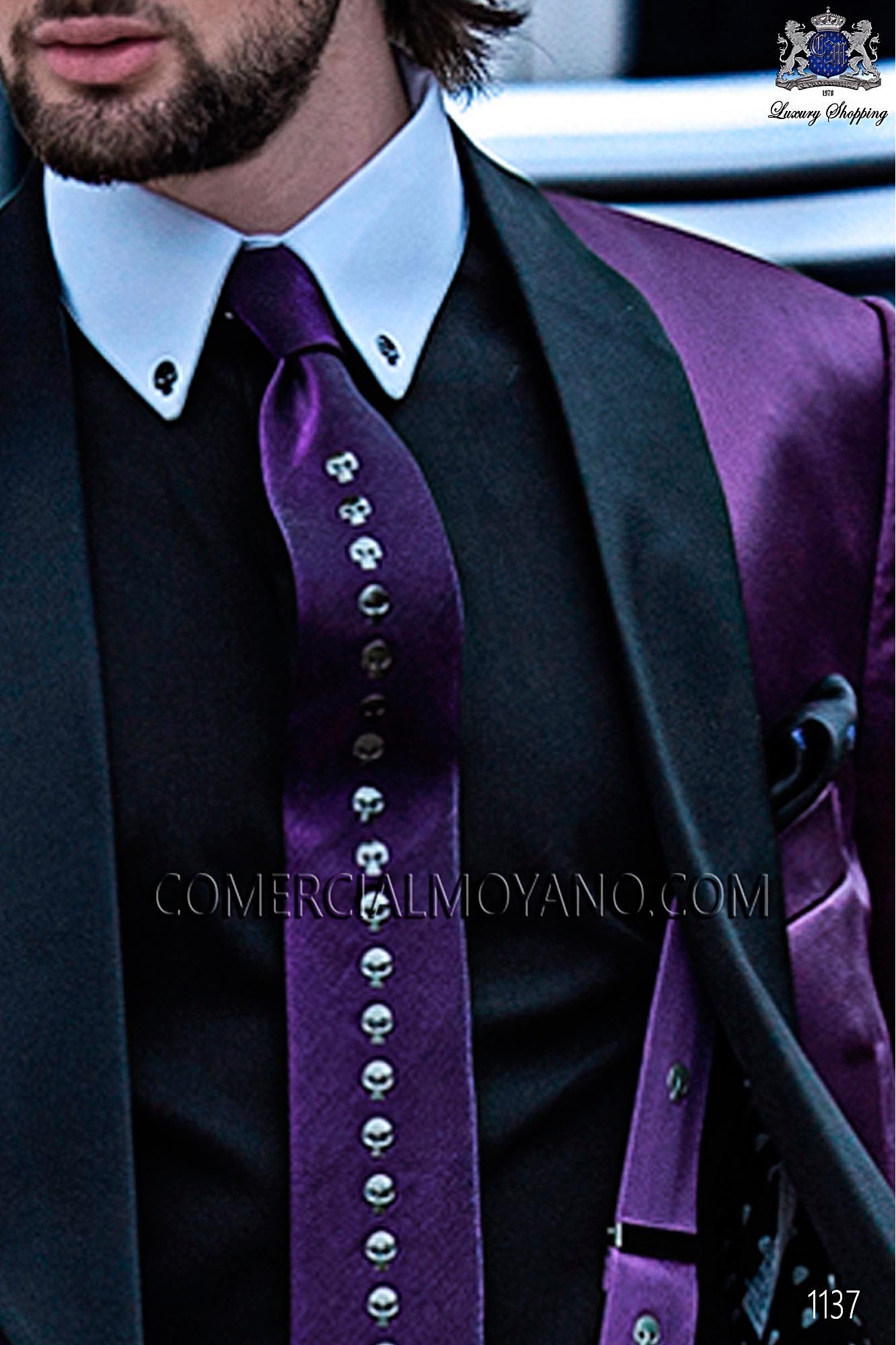 Italian emotion purple men wedding suit, model: 1137 Mario Moyano Emotion Collection