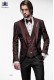 Italian burgundy jacquard fashion jacket