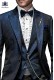 Italian blue jacquard fashion jacket