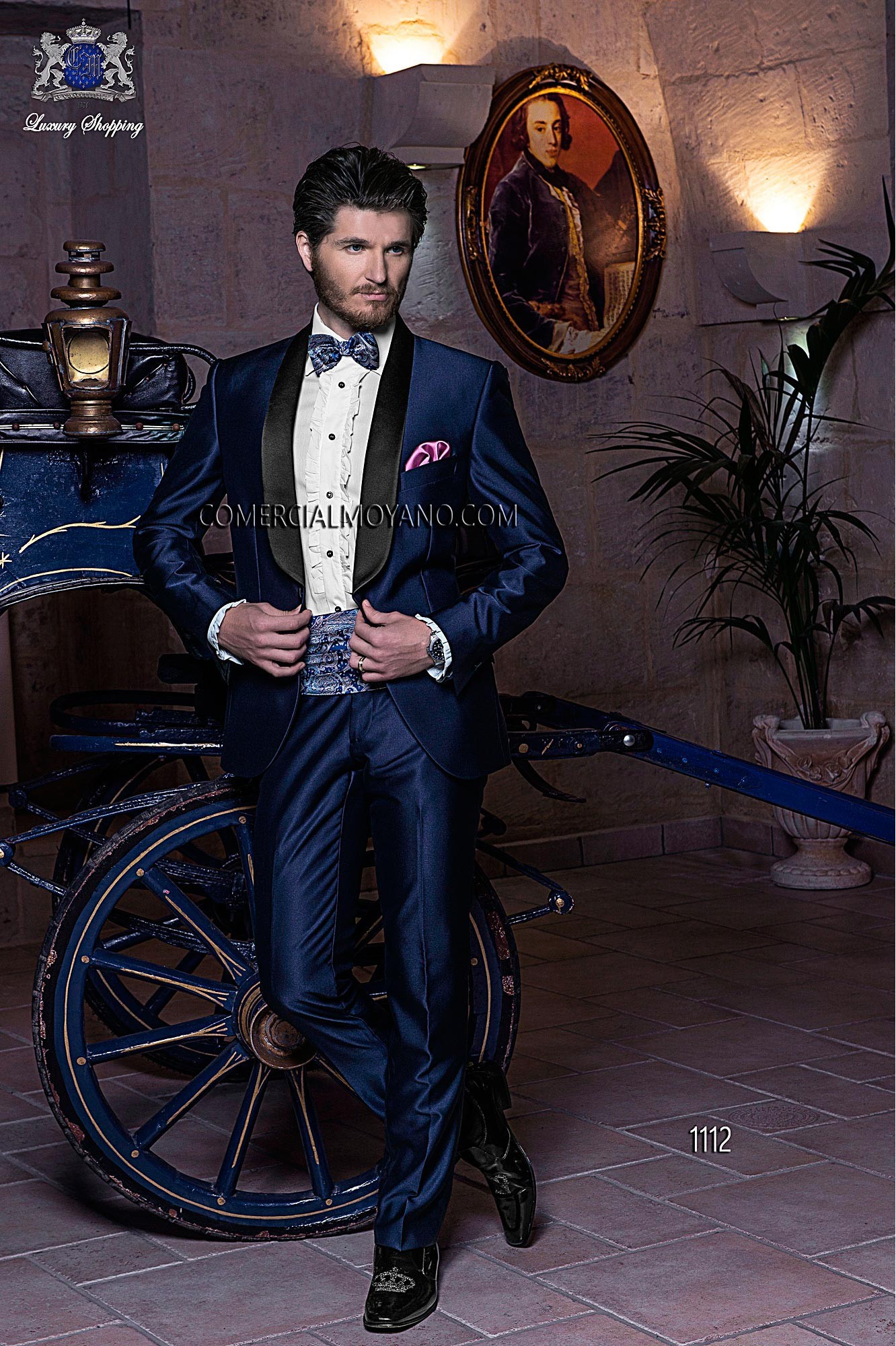 Black Tie Blue men wedding suit model 1112 Mario Moyano