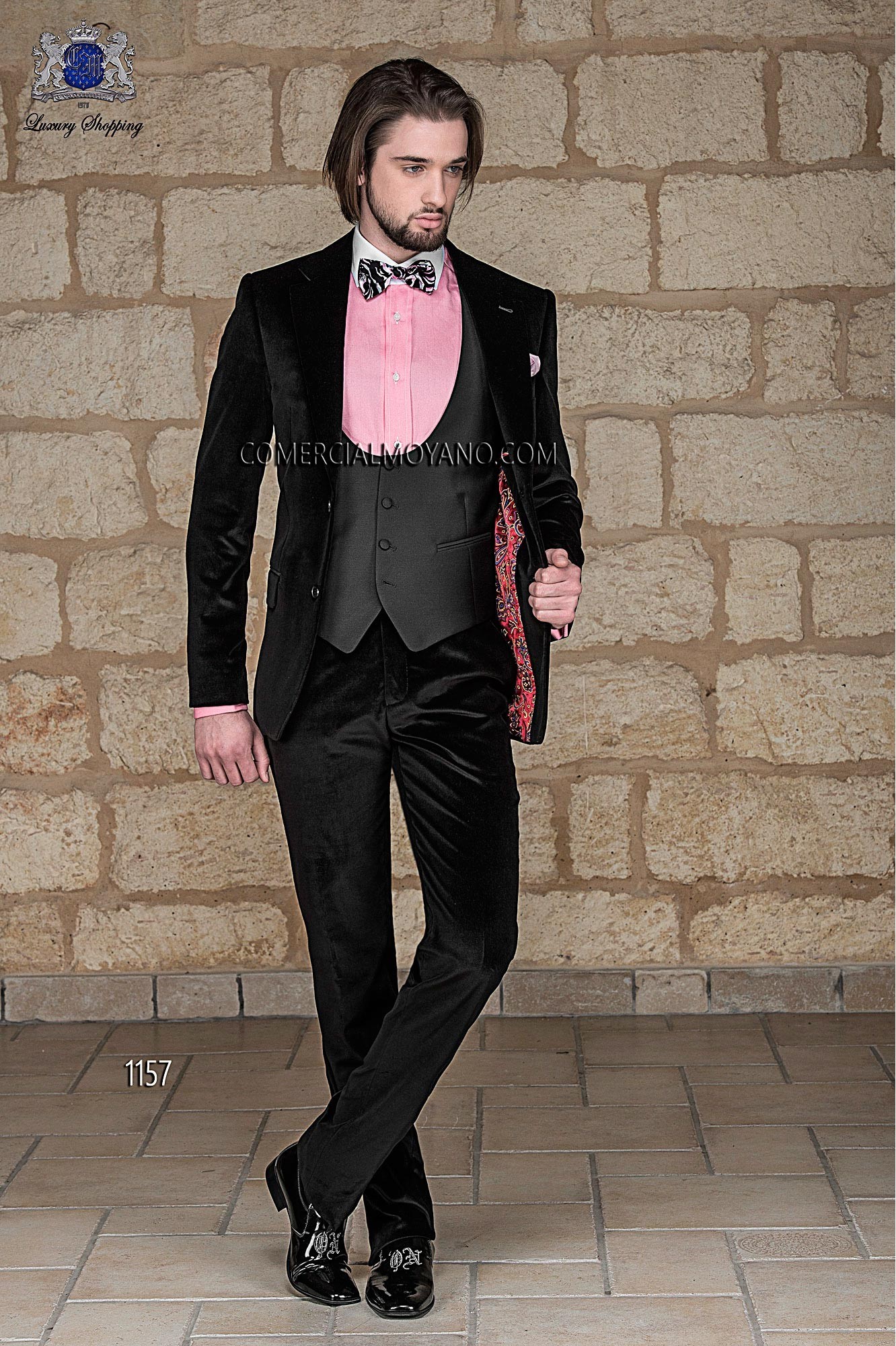 Black Tie black men wedding suit model 1157 Mario Moyano