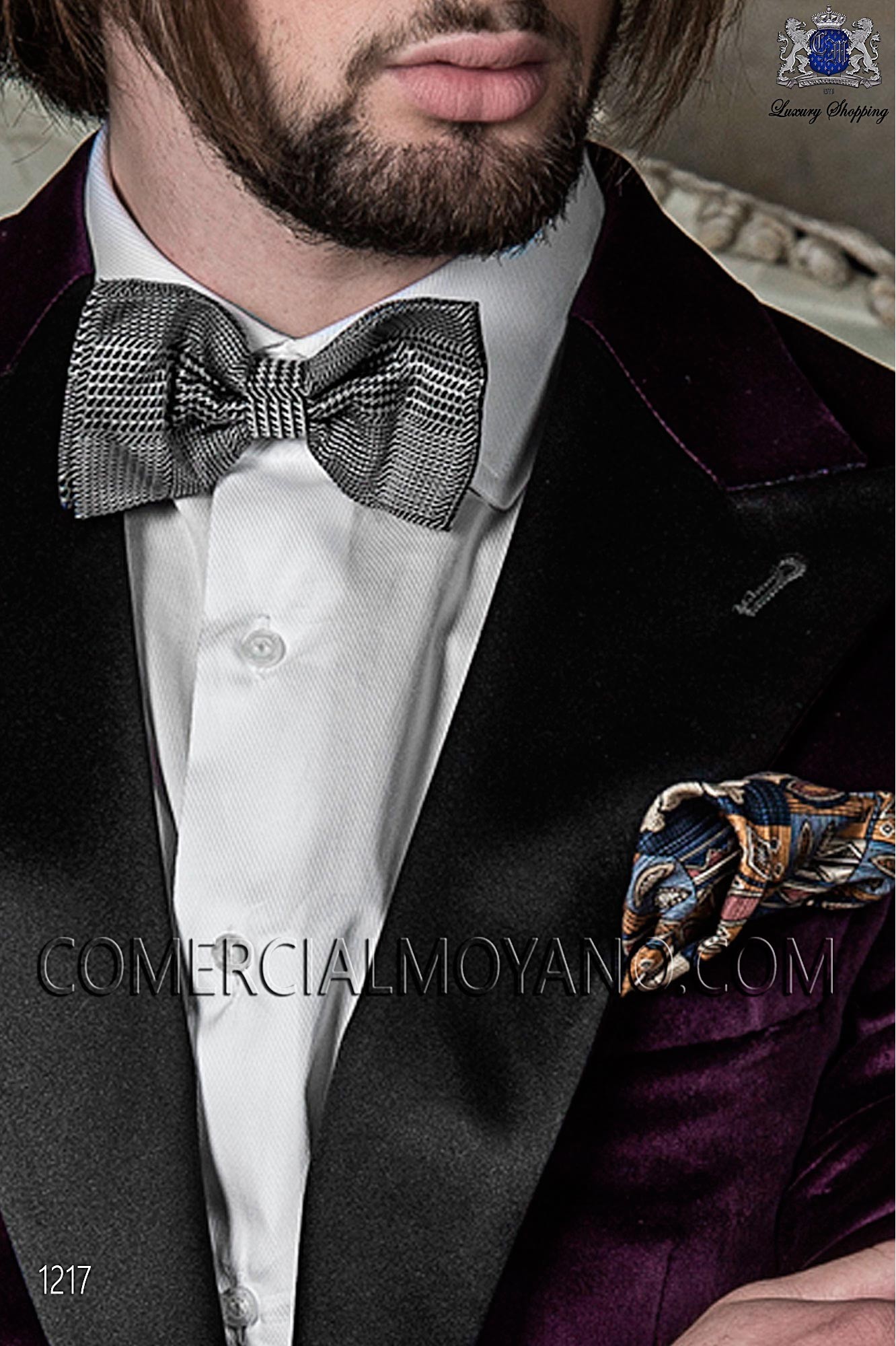 Italian blacktie purple men wedding suit, model: 1217 Mario Moyano Black Tie Collection