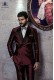 Italian burgundy wedding tuxedo double breasted