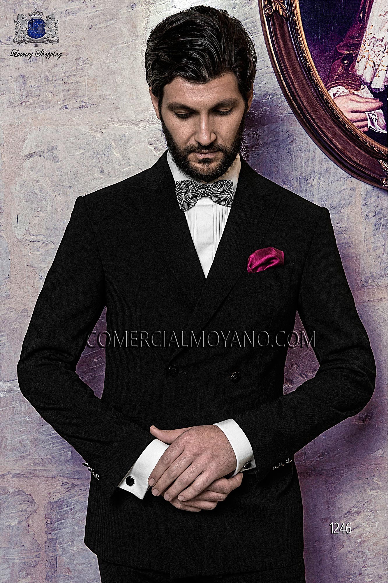 Traje de fiesta hombre negro modelo: 1246 Mario Moyano colección Black Tie