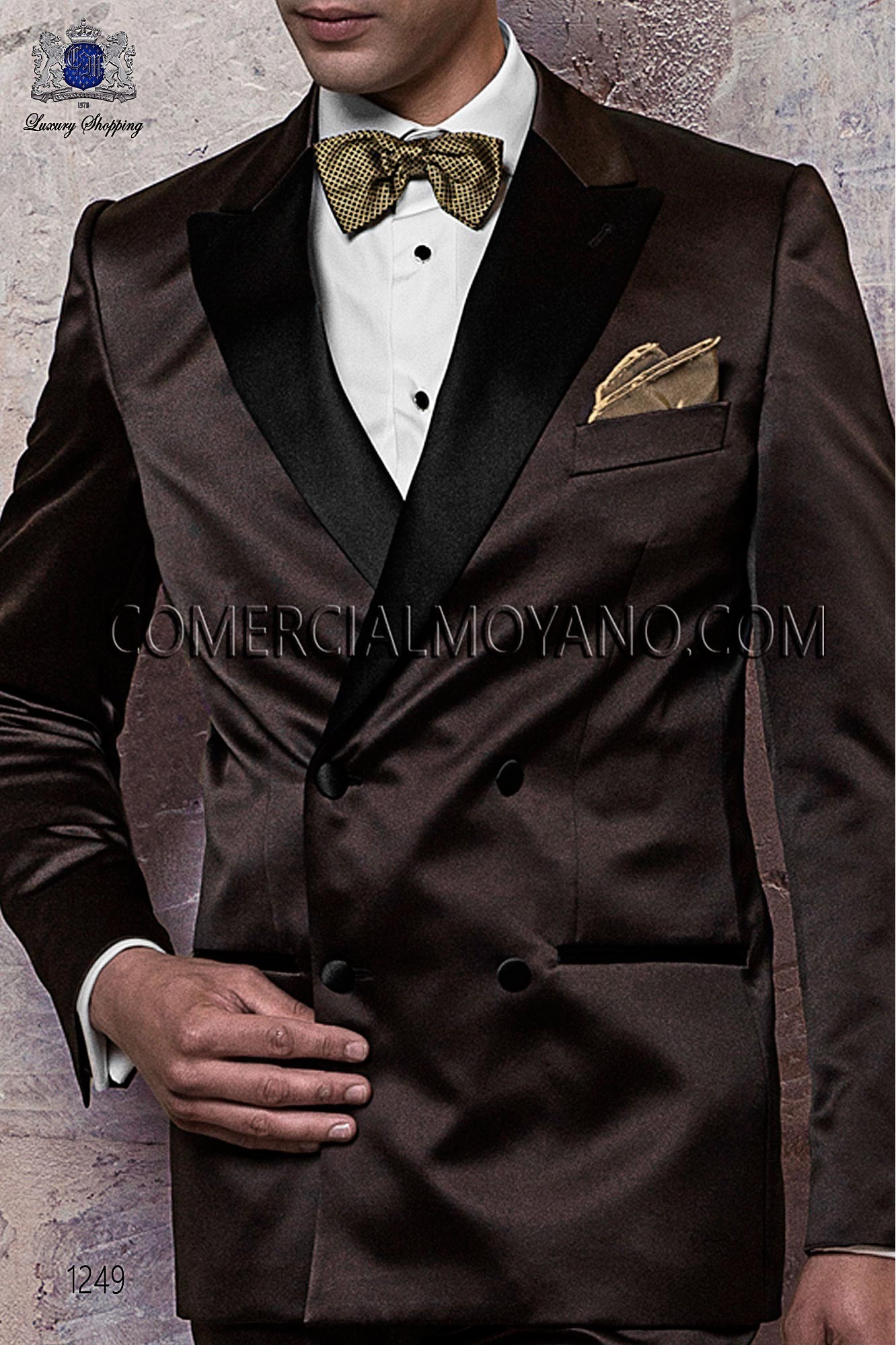 Italian blacktie Brown men wedding suit, model: 1249 Mario Moyano Black Tie Collection