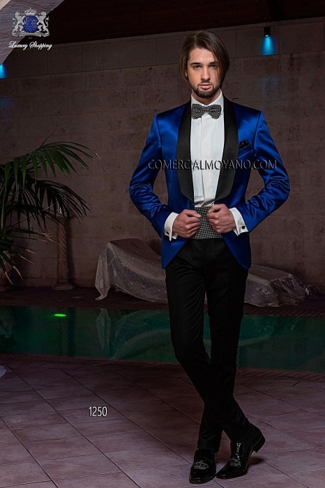 Italian blue wedding tuxedo