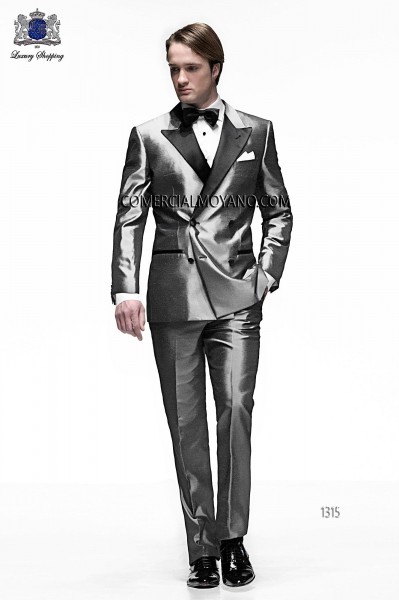Italian blacktie gray men wedding suit style 1315 Mario Moyano