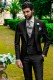 Italian gray short frock coat wedding suit