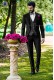 Italian black short frock wedding suit