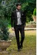 Italian bespoke black groom suit