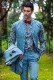 Light blue 'Solbiati' linen fashion suit