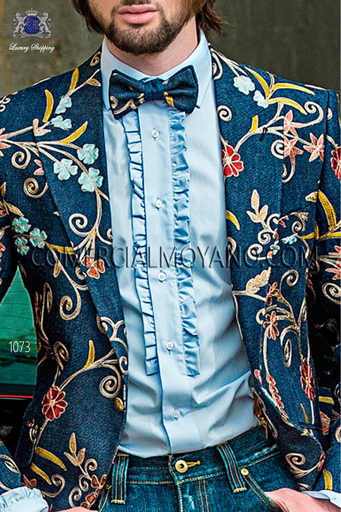 Hipster blue men wedding suit, model: 1073 Mario Moyano Hipster Collection