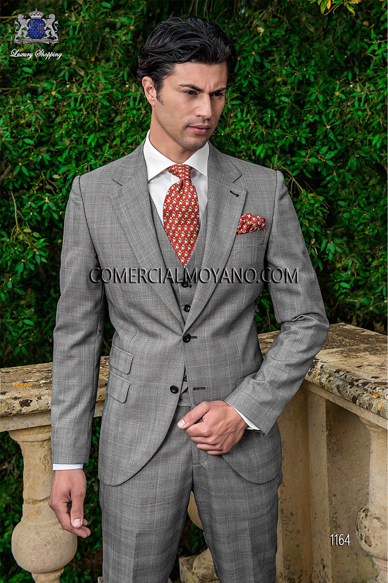 Traje de novio gris modelo: 1164 Mario Moyano colección Gentleman