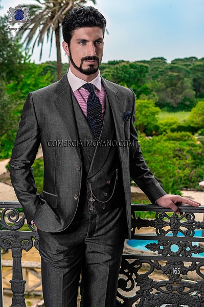 Gentleman gray men wedding suit style 1165 Mario Moyano