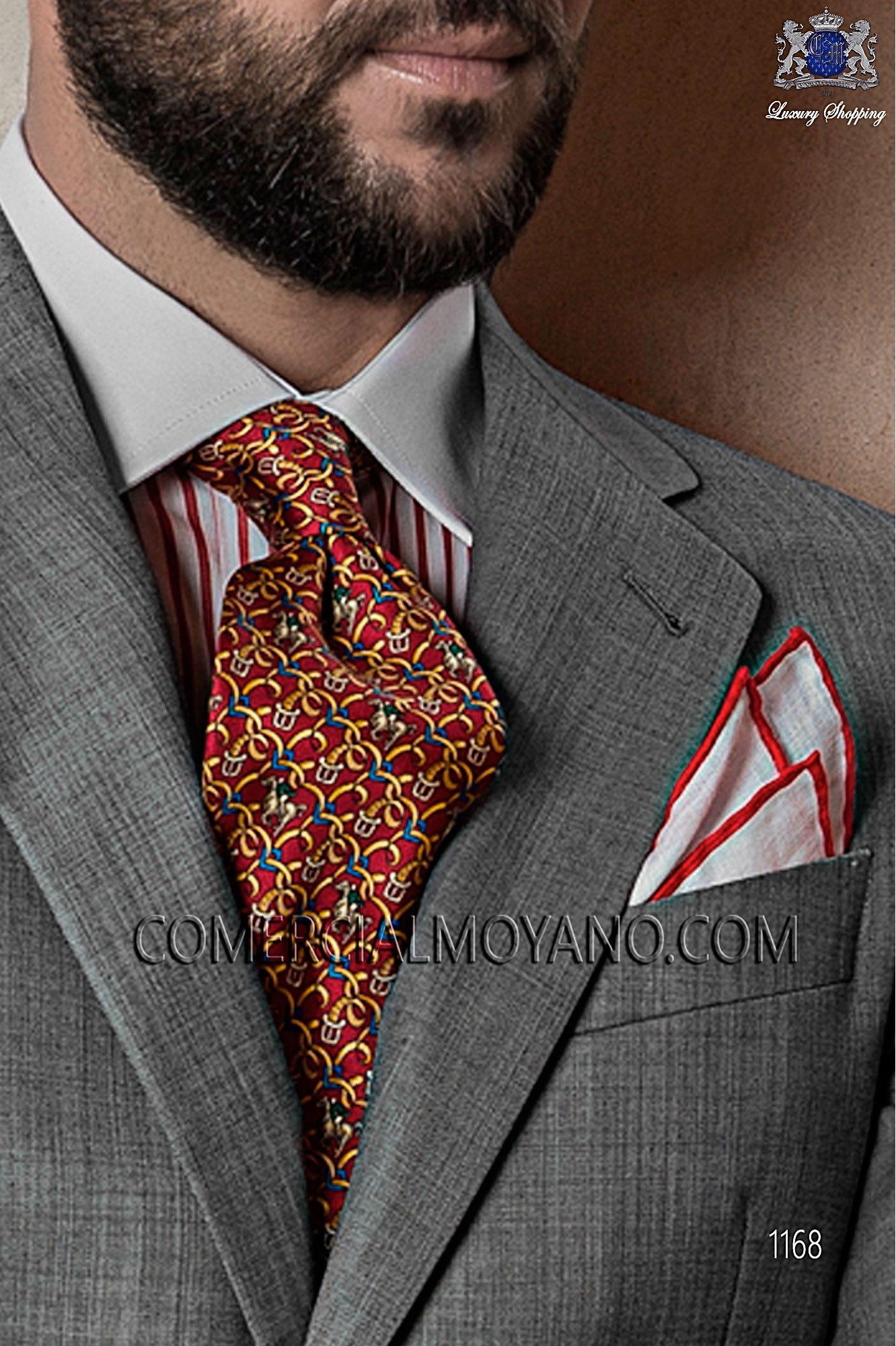 Italian gentleman gray men wedding suit, model: 1168 Mario Moyano Gentleman Collection