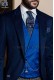 Italian blue short frock wedding suit