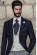 Italian blue short frock wedding suit
