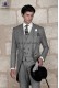Italian gray prince of wales morning suit 3 pz