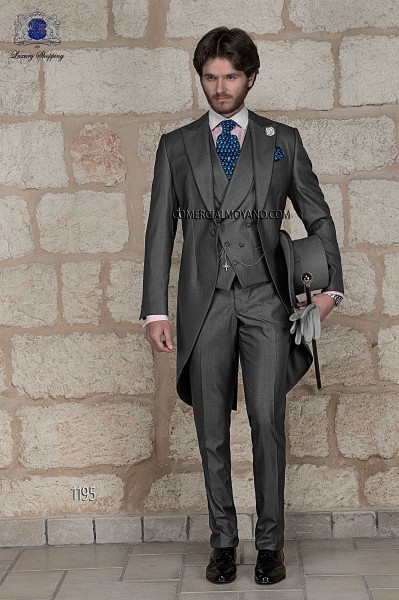 Gentleman gray men wedding suit style 1195 Mario Moyano