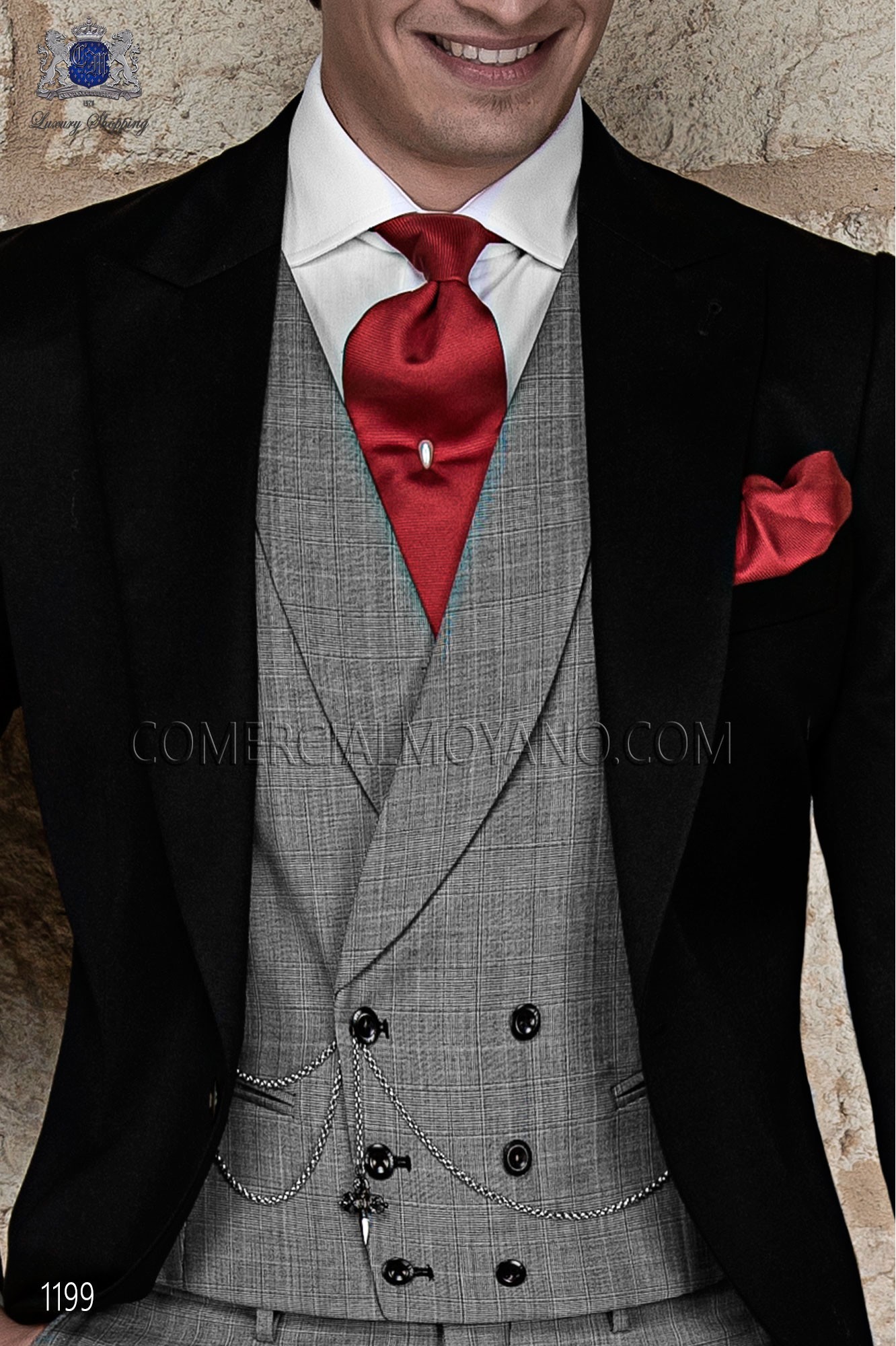 Traje Gentleman de novio negro modelo: 1199 Mario Moyano colección Gentleman