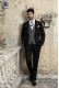 black satin groom suit 1205 Mario Moyano