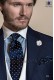 Italian bespoke blue groom suit