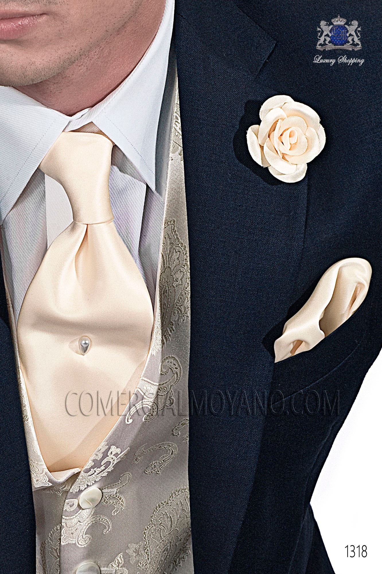 Italian gentleman blue men wedding suit, model: 1318 Mario Moyano Gentleman Collection