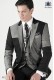 Italian dark gray and light gray patchwork men fashion suit 863 Ottavio Nuccio Gala