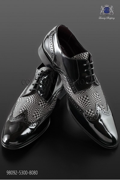 Black & white leather "Golf" shoes
