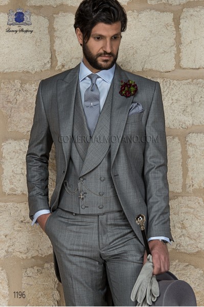 Gentleman gray men wedding suit style 1196 Mario Moyano