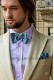 Sky blue-beige bow tie in jacquard silk fabric 10272-9000-5595 Ottavio Nuccio Gala.